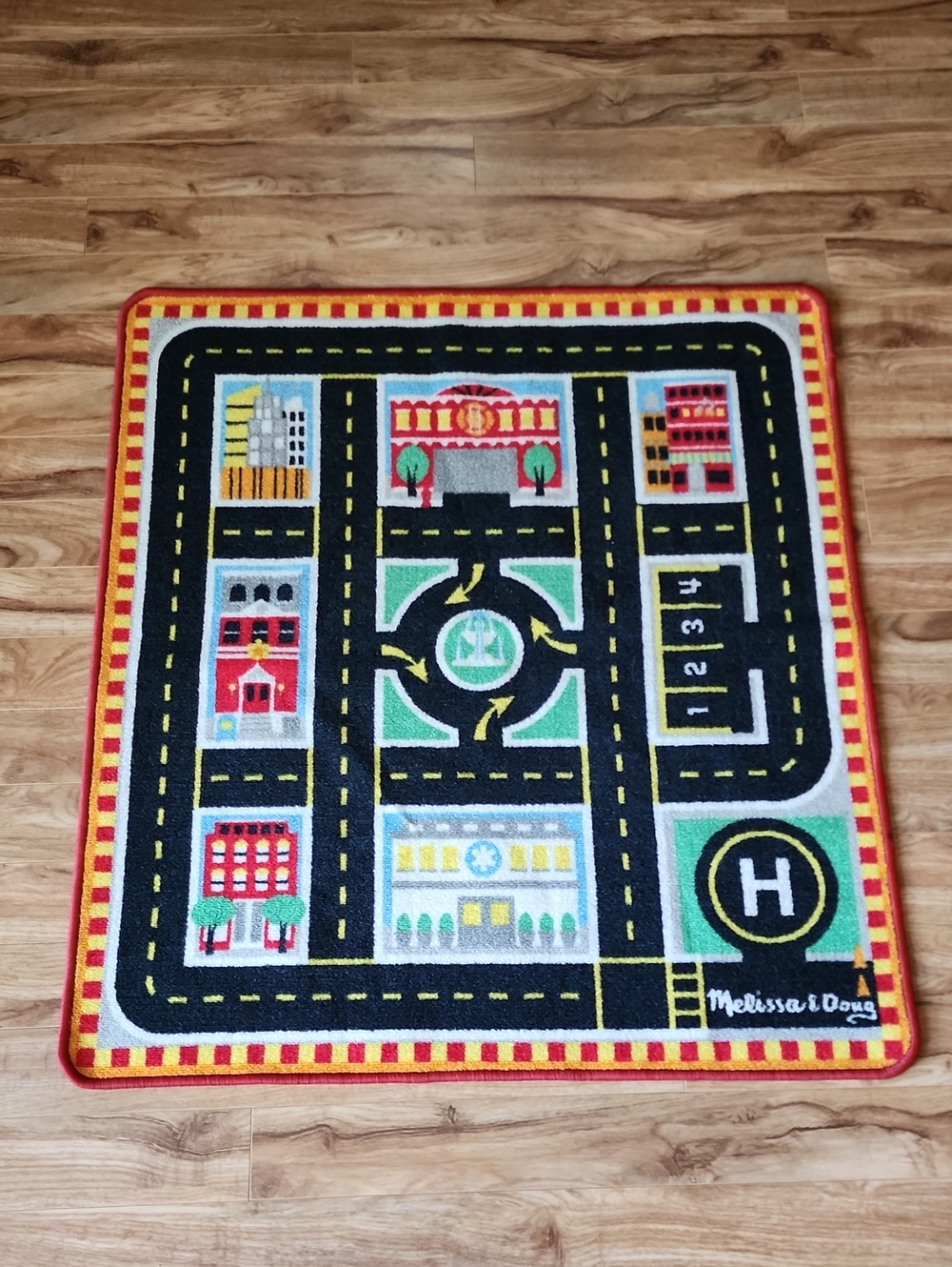 Melissa & Doug Kids Road Play Rug - Multi-Color